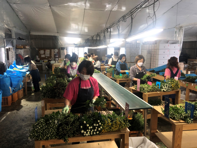 花束加工場①